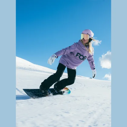 Dámska snowboardová mikina zo softshellu membrána 5000 - fialová