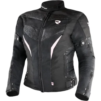 Street Racer Dámská bunda na motorku Rose Air černo-bílá