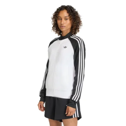 Dámska mikina so zipsom ADIDAS ORIGINALS SST TT WHITE BLACK