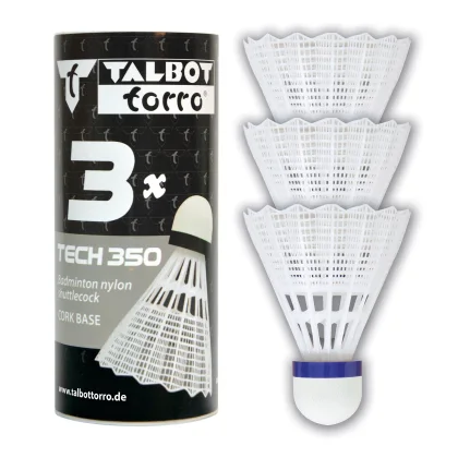 Bedmintonové loptičky TALBOT TORRO Tech 350 Medium 3 ks - biele