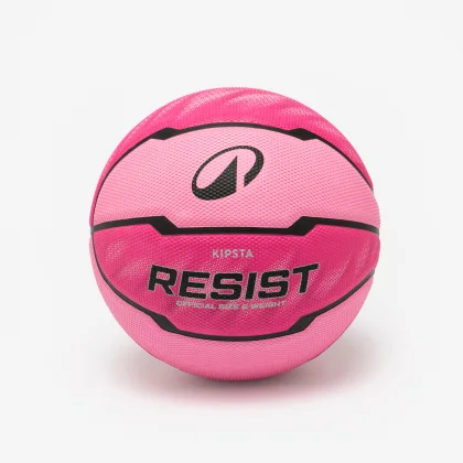KIPSTA Detská basketbalová lopta Resist na vonkajšie ihriská veľ.5 ružová 5