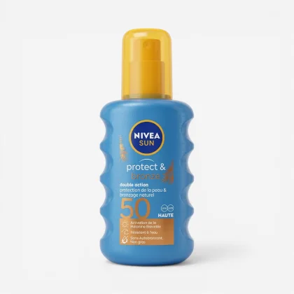 NIVEA Sprej s aktivátorom opaľovania PROTECT & BRONZE SPF 50 200 ml bez