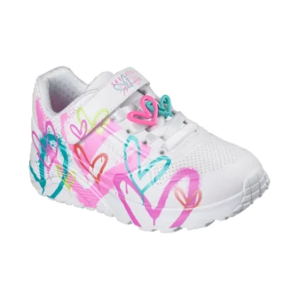 Dievčenská rekreačná obuv SKECHERS Uno Lite GoldCrown K white multi color