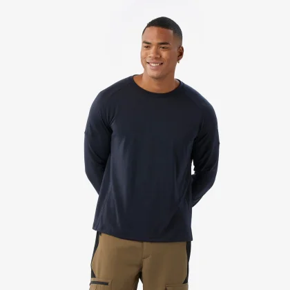 SIMOND Pánske tričko s dlhým rukávom Merino Resist z vlny merino tmavomodré S