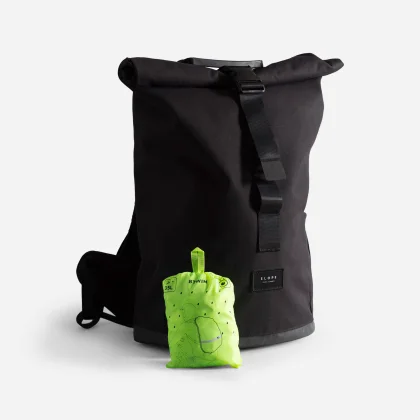 BTWIN Plášť na batoh 560 nepremokavý reflexný žltý jedna veľkosť