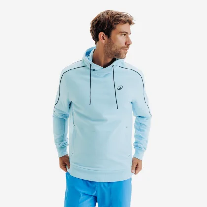 KUIKMA Pánska mikina Soft TSW na tenis s kapucňou modrá M