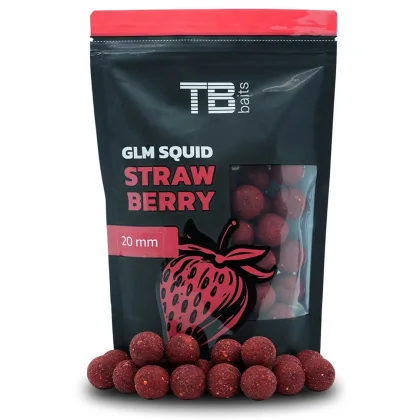 TB Baits GLM Squid Strawbery, 250 g priemer 24 mm, balenie 250 g