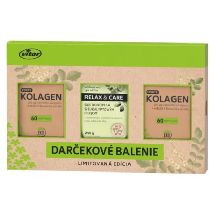 VITAR Eko kolagén box kolagén forte + darček soľ do kúpeľa set