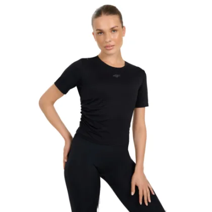 Dámske tréningové tričko s krátkym rukávom 4F TSHIRT FNK F1524-WAW25TFTSF1524-20S-DEEP BLACK