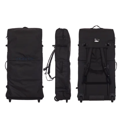 DECATHLON Cestovný kufor na bodyboard na kolieskach 900 čierny bez