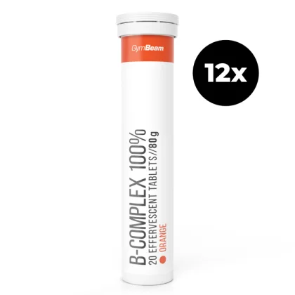 Gymbeam B-Komplex 100% šumivý1 12 x 20 tab pomaranč