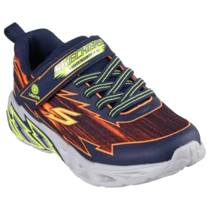 Chlapecká rekreační obuv SKECHERS S Lights Light Storm 2.0 K navy orange