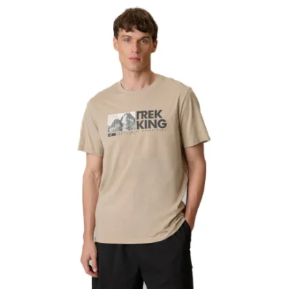 Férfi rövid ujjú póló 4F TSHIRT M3321-83S-BEIGE