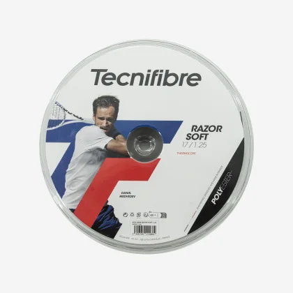 TECNIFIBRE Tenisový výplet Razor Soft 1,25 mm 200 m čierny bez
