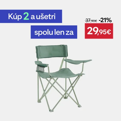 QUECHUA Skladacie kempingové kreslo bez