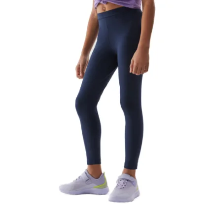 Dievčenské legíny 4F JUNIOR TIGHTS-JWSS24TTIGF130-31S-NAVY