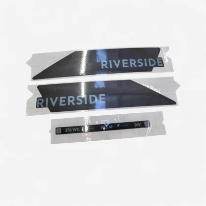 RIVERSIDE Nálepka na batériu bicykla Riverside 100E modrá bez