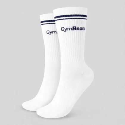 GymBeam Ponožky Crew White L