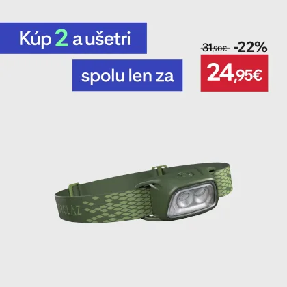 FORCLAZ Nabíjateľná čelovka HL100 USB - 120 lúmenov bez