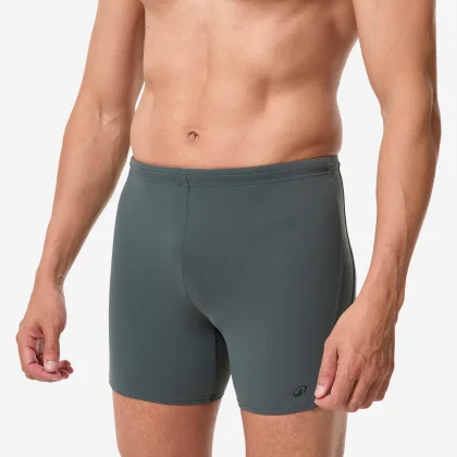 DECATHLON Pánske dlhé boxerkové plavky Yoko kaki M