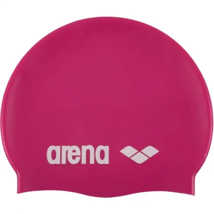 Plavecká čepice ARENA Clasic Silicone Cap - fuchsiová-bílá