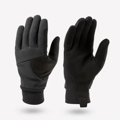 WEDZE Bežkárske rukavice XCS Glove 900 hrejivé vetruvzdorné čierne XS