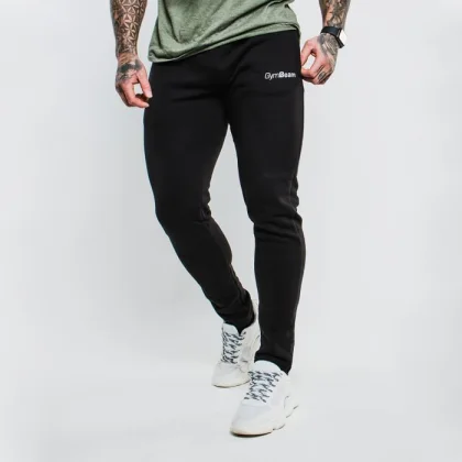 GymBeam Tepláky Slimfit Black L