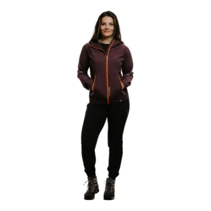 Dámska turistická softshellová bunda NORTHFINDER DONNA-481-plum