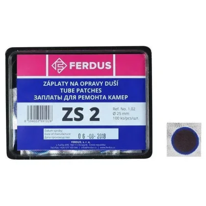 Ferdus ZS-2 Průměr 25mm BOX 100KS záplaty