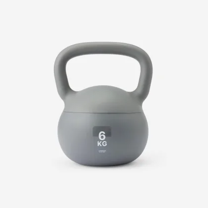DOMYOS Domáci kettlebell 6 kg sivý 6kg
