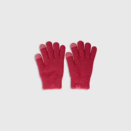 Dětské pletené rukavice Touch Screen - růžové