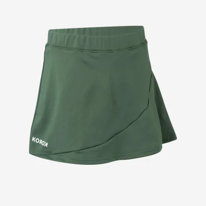 KOROK Dievčenská sukňa na pozemný hokej FH500 zelená 12 rokov