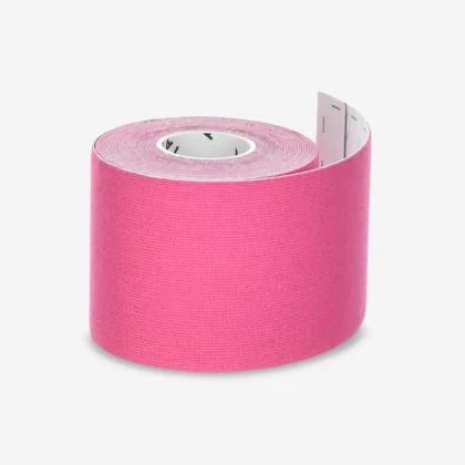 DECATHLON Tejpovacia páska na kinesiotaping 5 cm × 5 m ružová bez
