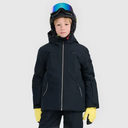 Snowboardová bunda membrána 8000 chlapčenská - čierna