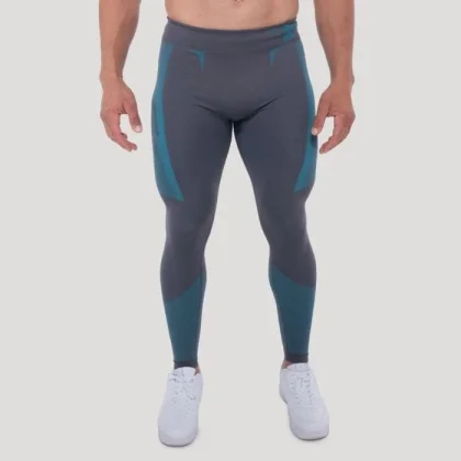 GymBeam Bezešvé legíny OG1 Grey/Blue