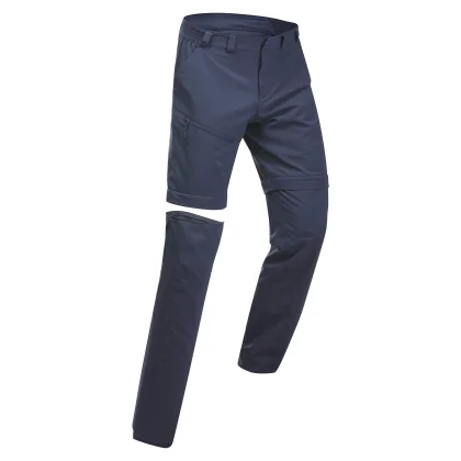 QUECHUA Pánske turistické nohavice MH100 odopínateľné L (L33)