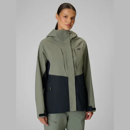 Treková bunda membrána 10000 dámska - khaki