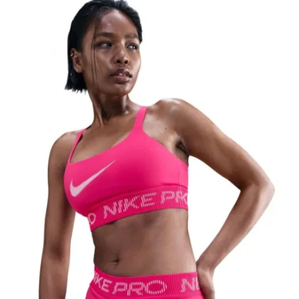 Női edzősport melltartó NIKE PRO W NP LS BRA TT GRX RUSH PINK PINK FOAM WHITE