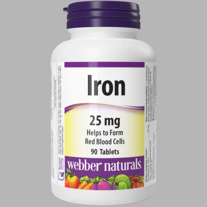 Webber Naturals Železo 25 mg 90 kapsúl