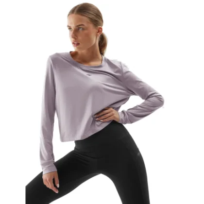 Dámske tréningové tričko s dlhým rukávom 4F LONGSLEEVE FNK-WAW23TFLOF187-25S-GREY