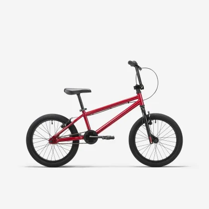 BTWIN Detský bicykel BMX WIPE 500 18" 7 – 9 r. červený bez