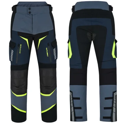 Moto nohavice W-TEC Modock Farba čierno-modro-fluo žltá,