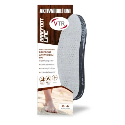 VTR Vložky do bot Barefoot Aktivní uhlí UNI 36-47