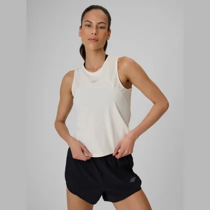 Dámsky tréningový regular rýchloschnúci top - biely