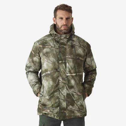 SOLOGNAC Nepremokavá a hrejivá poľovnícka bunda 100 Treemetic 3XL