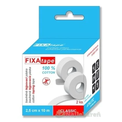 FIXAtape CLASSIC ATHLETIC bavlnená tejpovacia páska 2,5 cm× 10m 2 ks