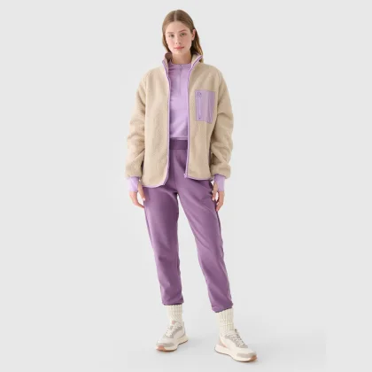 Dámské tepláky typu jogger - fialové