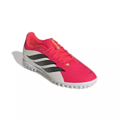Chlapčenské futbalové kopačky turfy ADIDAS Predator Club Jr TF lucid red core black cloud white