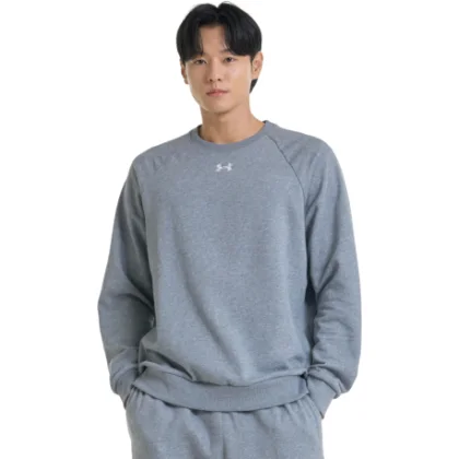Pánska zateplená mikina UNDER ARMOUR UA Rival Fleece Crew-GRY I