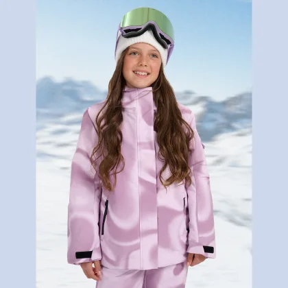 Snowboardová bunda membrána 8000 dievčenská - multicolor